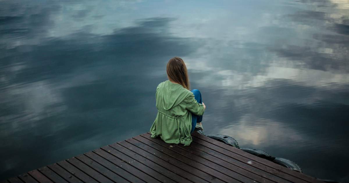 A woman learning how to manage stress.