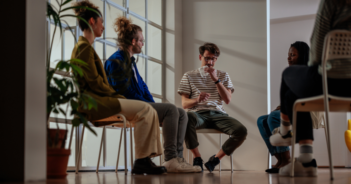 People working through the stages of addiction recovery.