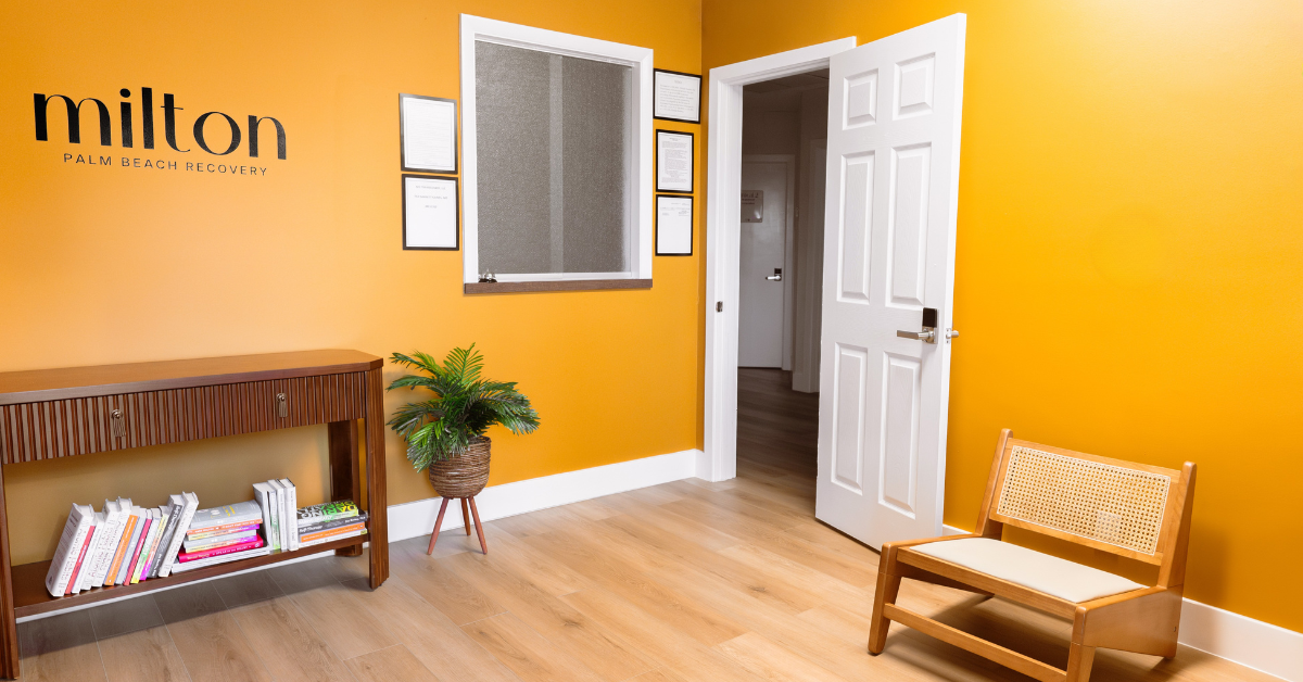 The walkway into the case management area at Milton Recovery Centers