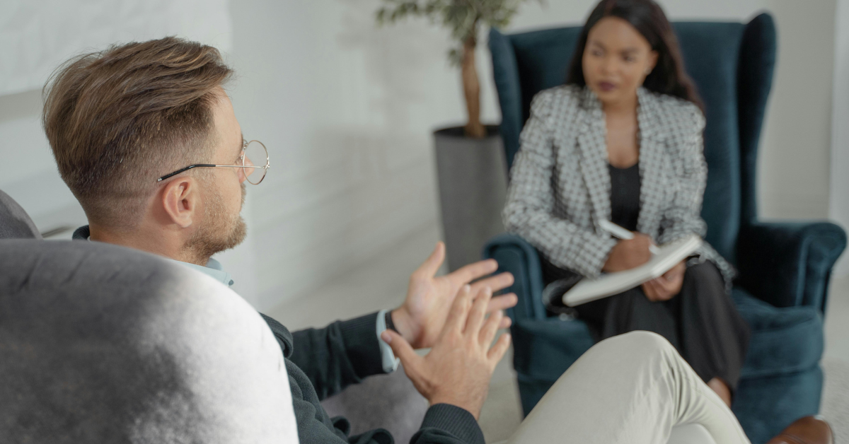 A man seeking help for his anxiety