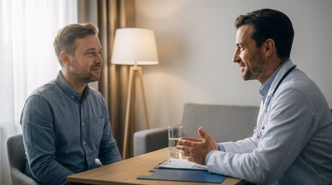 patient and doctor discussing medical detox