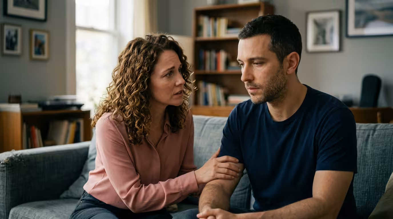 woman trying to convince a man to get addiction treatment
